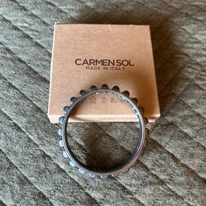 Carmen Sol Studded Black Bracelet